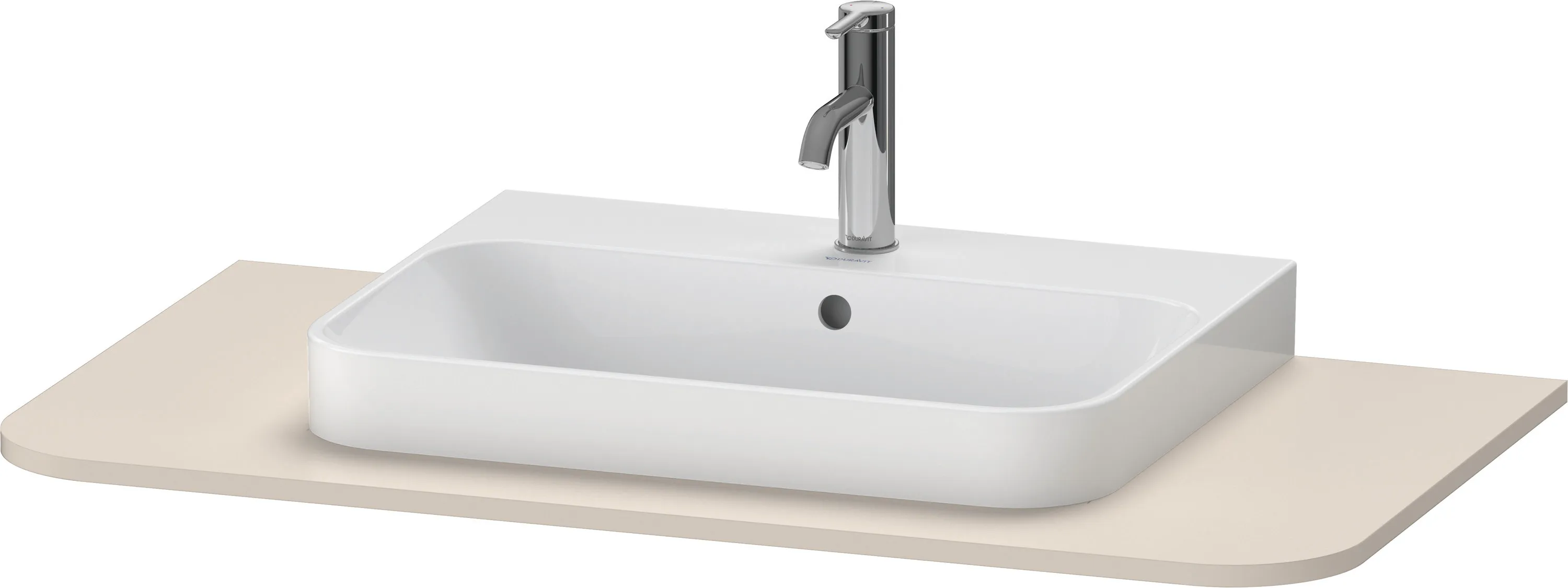 Duravit Konsole „Happy D.2 Plus“, mittig in Taupe Supermatt Duravit Konsole „Happy D.2 Plus“, mittig in Taupe Supermatt