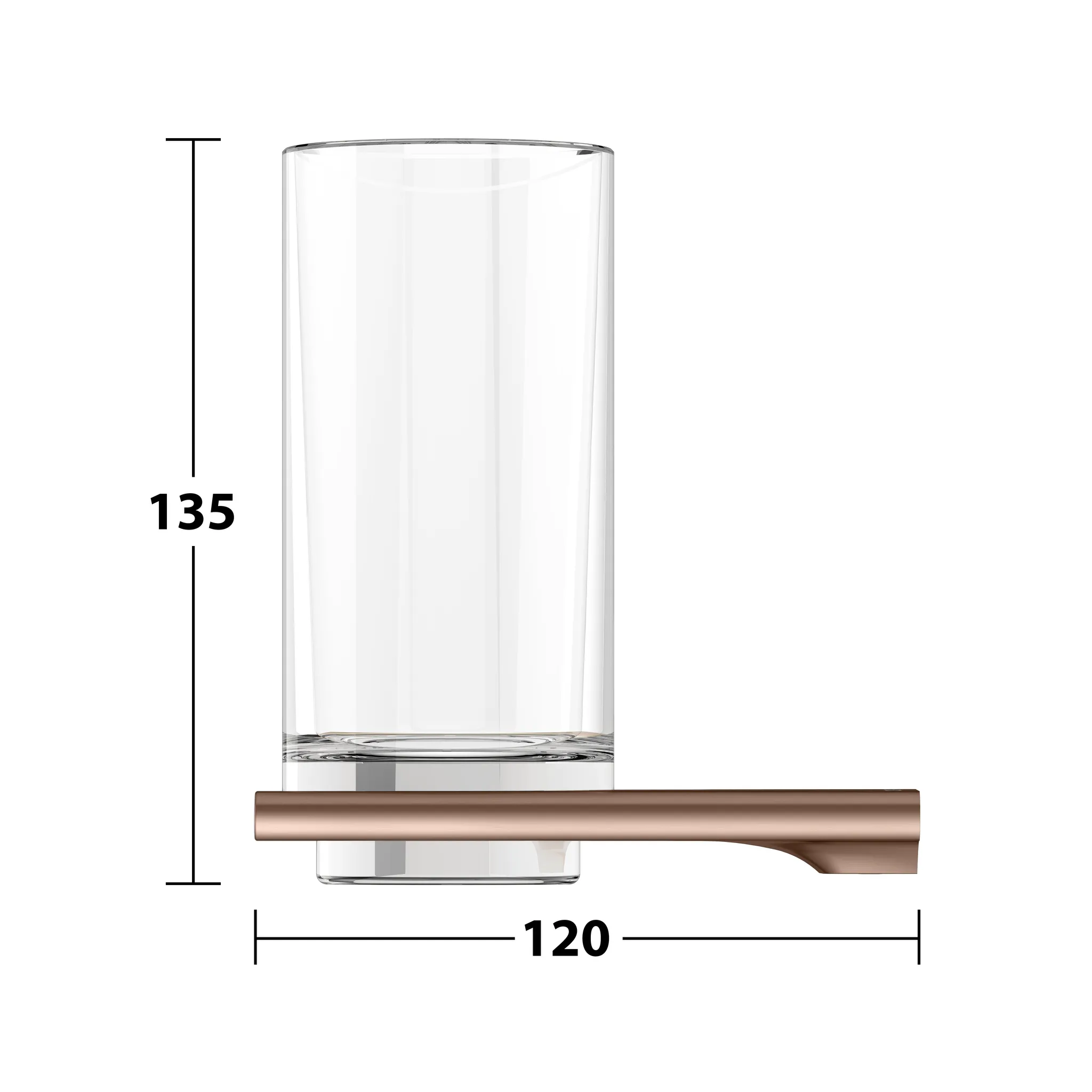 Edition 400 Glashalter Rotgold gebürstet Edition 400 Glashalter Rotgold gebürstet