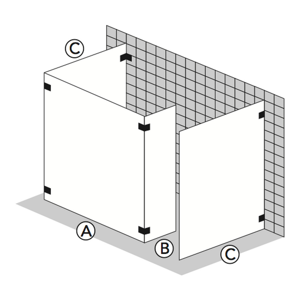 Sprinz Walk-In-Duschkabine Walk-In „Inloop“ rahmenlos B: 900 mm H: 2100 mm T: 8 mm Sprinz Walk-In-Duschkabine Walk-In „Inloop“ rahmenlos B: 900 mm H: 2100 mm T: 8 mm