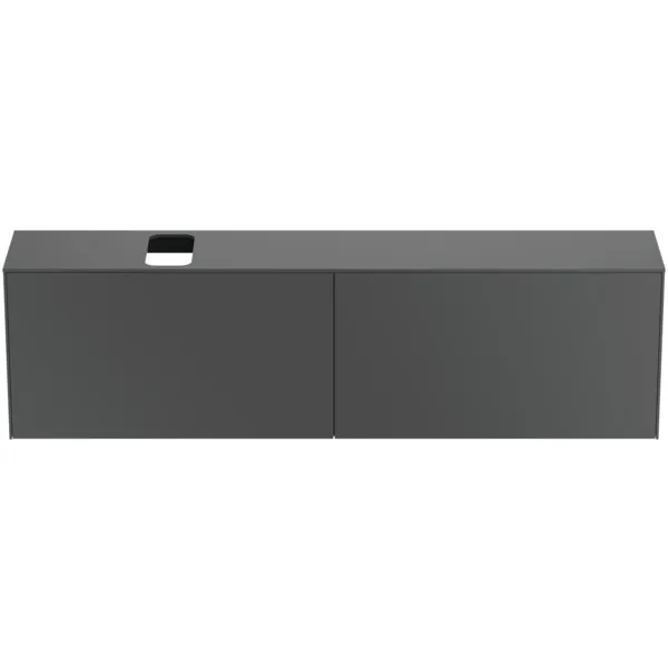 Ideal Standard Waschtischunterschrank „Conca“ 198,7 × 55 × 37,3 cm Anthrazit matt lackiert Ideal Standard Waschtischunterschrank „Conca“ 198,7 × 55 × 37,3 cm Anthrazit matt lackiert