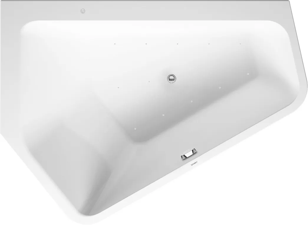 Duravit Whirlwanne „Paiova 5“ fünfeck 1770 × 1300 mm, links mit Air-System, in Weiß Duravit Whirlwanne „Paiova 5“ fünfeck 1770 × 1300 mm, links mit Air-System, in Weiß