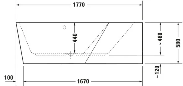 Duravit Whirlwanne „Paiova 5“ fünfeck 1770 × 1300 mm, rechts mit Air-System, in Weiß Duravit Whirlwanne „Paiova 5“ fünfeck 1770 × 1300 mm, rechts mit Air-System, in Weiß