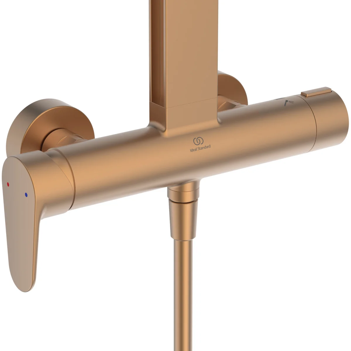 Ideal Standard Ceraflow Alu+ Duschsystem mit Brausearmatur, Bronze, Aufputz, 100% recyceltes Aluminium, 2 Strahlarten Hand- und Kopfbrause Ideal Standard Ceraflow Alu+ Duschsystem mit Brausearmatur, Bronze, Aufputz, 100% recyceltes Aluminium, 2 Strahlarten Hand- und Kopfbrause