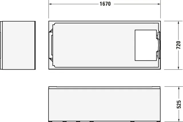 Duravit Badewanne „No.1“ rechteck 170 × 75 cm, Fußablauf