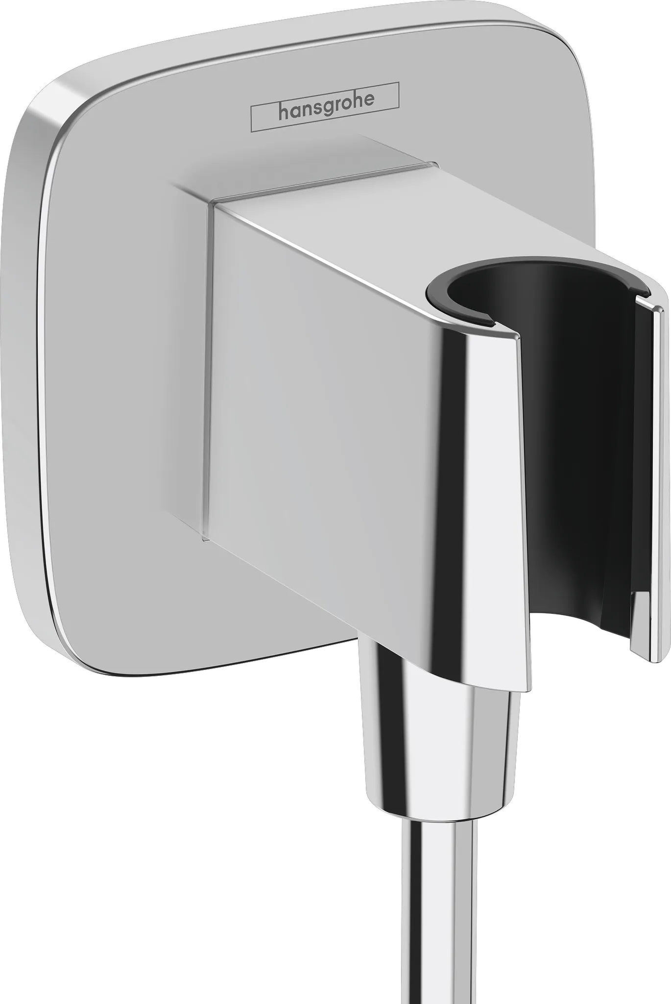 Hansgrohe FixFit Q Wandanschluss mit Brausehalter, Chrom Hansgrohe FixFit Q Wandanschluss mit Brausehalter, Chrom