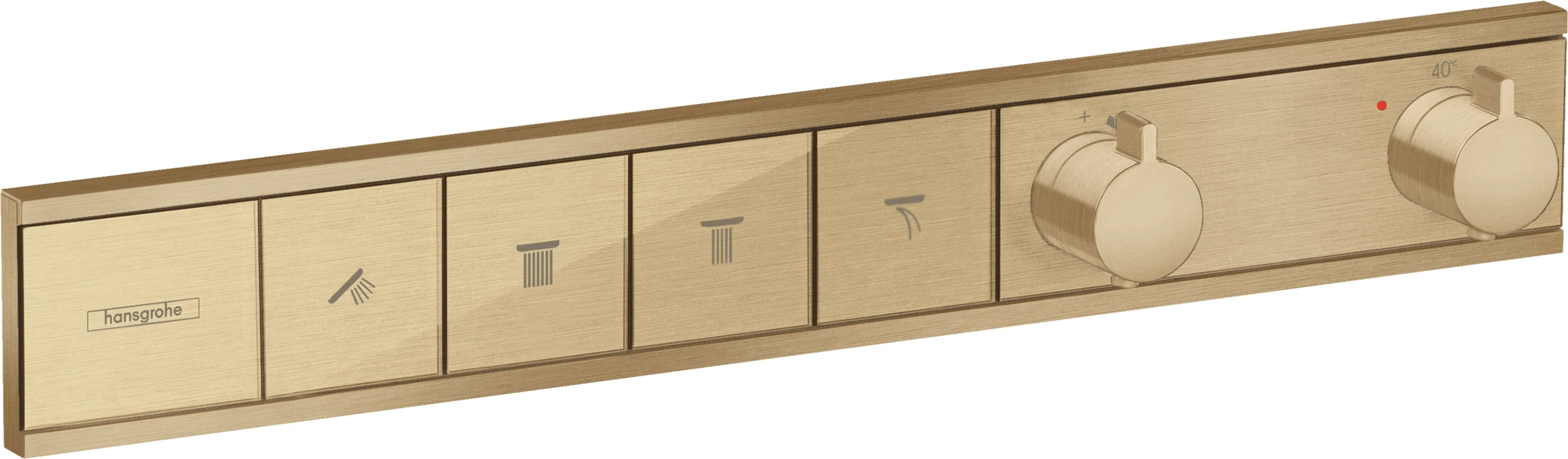 Hansgrohe RainSelect Thermostat Unterputz, Brushed Bronze, 4 Verbraucher, max. Durchflussmenge 38 l/min bei 3 bar, einstellbare Temperaturbegrenzung Hansgrohe RainSelect Thermostat Unterputz, Brushed Bronze, 4 Verbraucher, max. Durchflussmenge 38 l/min bei 3 bar, einstellbare Temperaturbegrenzung