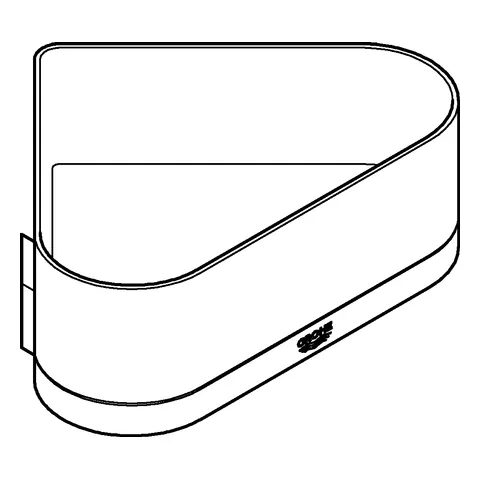Eck-Duschablage Selection 41038, mit Halterung, Metall / Kunststoff