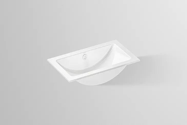 Waschbecken „R-Serie“ 585 × 135 mm, ohne Hahnlochbohrung mit ProShield Waschbecken „R-Serie“ 585 × 135 mm, ohne Hahnlochbohrung mit ProShield