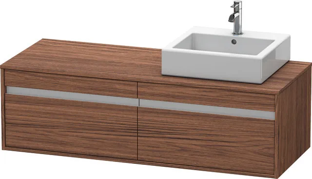 Duravit Waschtischunterschrank wandhängend „Ketho“ 140 × 42,6 × 55 cm Nussbaum Dunkel
