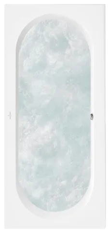 Villeroy & Boch Whirlwanne „O.novo“ mit Whirlsystem „Hydropool Comfort“ rechteck 180 × 80 cm, Mittelablauf