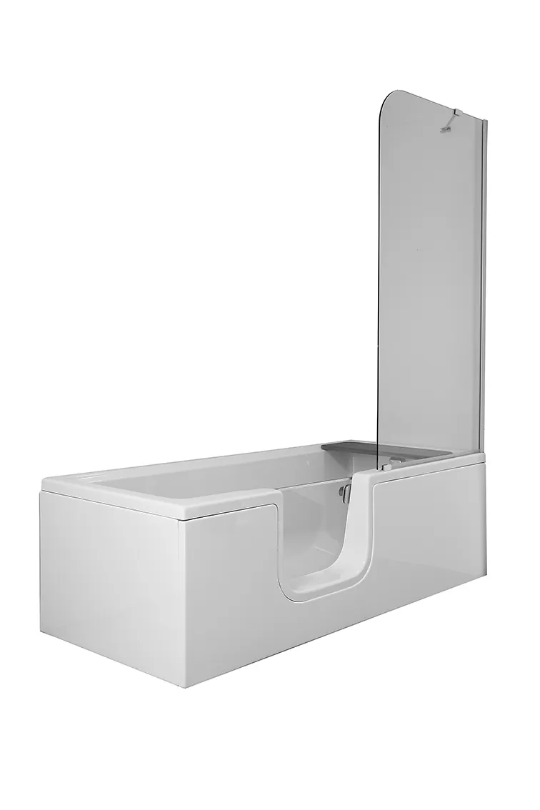 VitrA Conforma Badewanne Combo 170 x 75 cm Einstieg links Air Relax Acryl Weiß Hochglanz