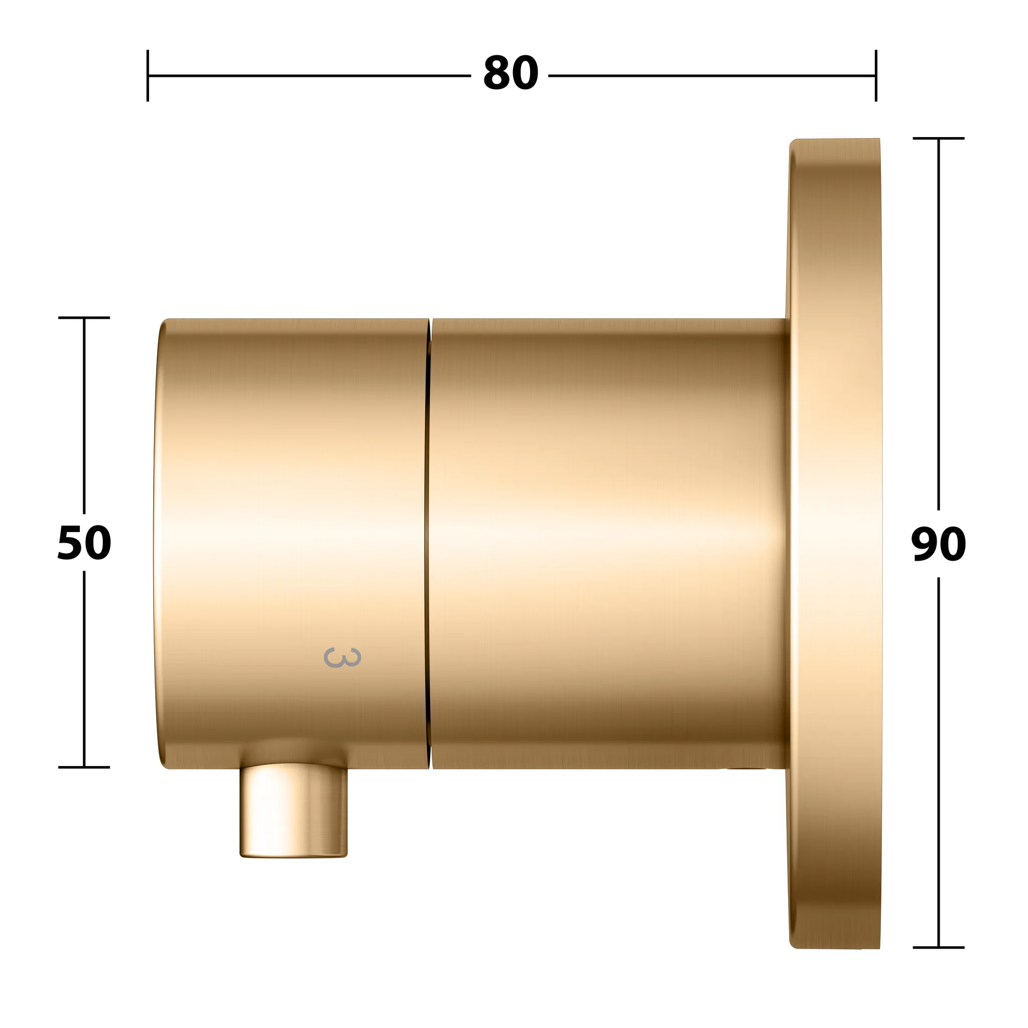 IXMO 3-Wege Umstellventil UP DN15 Messing gebürstet IXMO 3-Wege Umstellventil UP DN15 Messing gebürstet