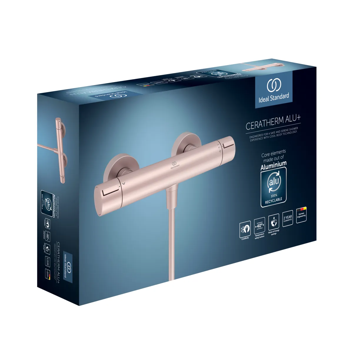 Ideal Standard Brausethermostat Aufputz Ceratherm Alu+ Rose Ideal Standard Brausethermostat Aufputz Ceratherm Alu+ Rose