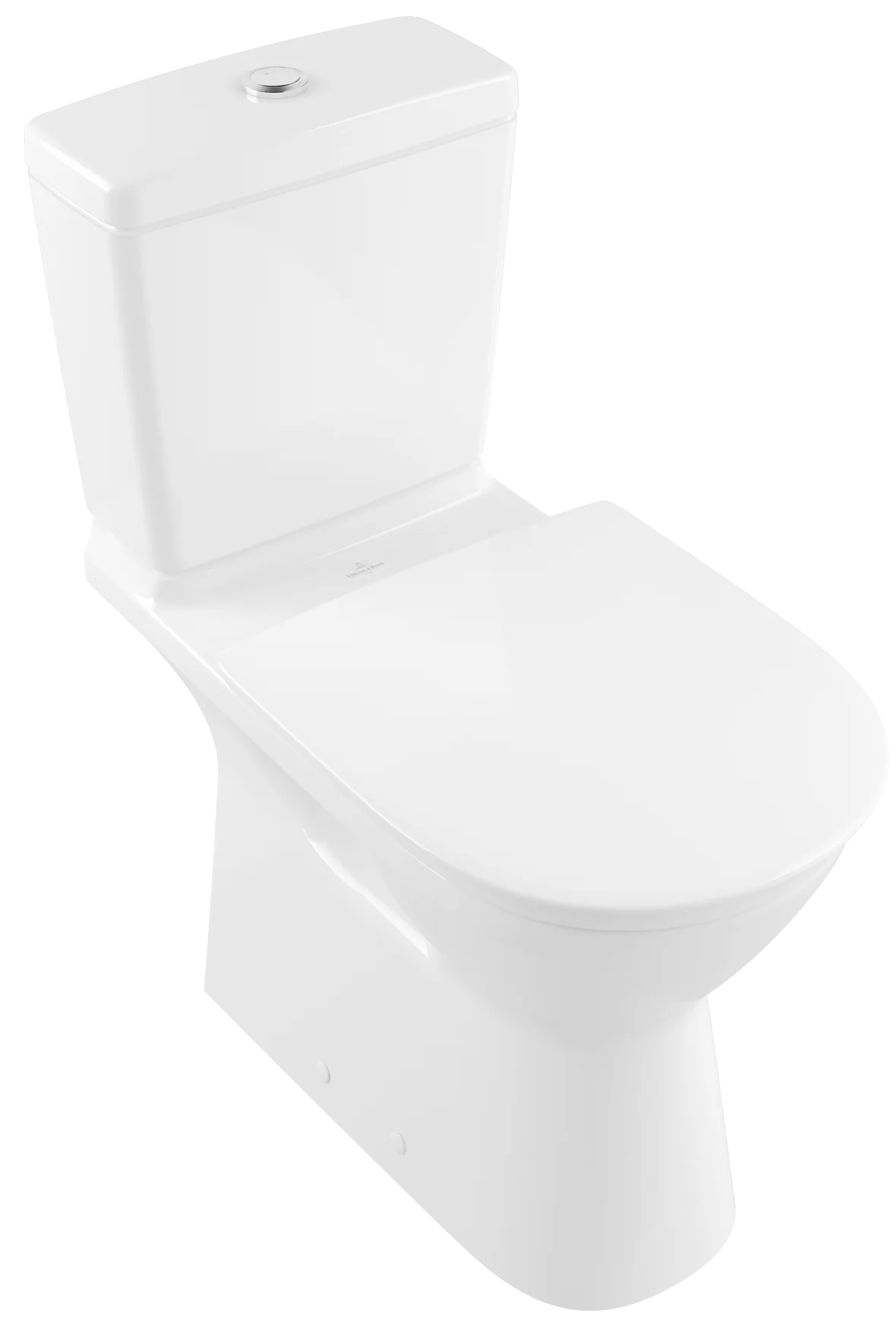 Villeroy & Boch ViCare Tiefspül-WC, spülrandlos, Oval, bodenstehend, Abgang waagerecht, Weiß Alpin