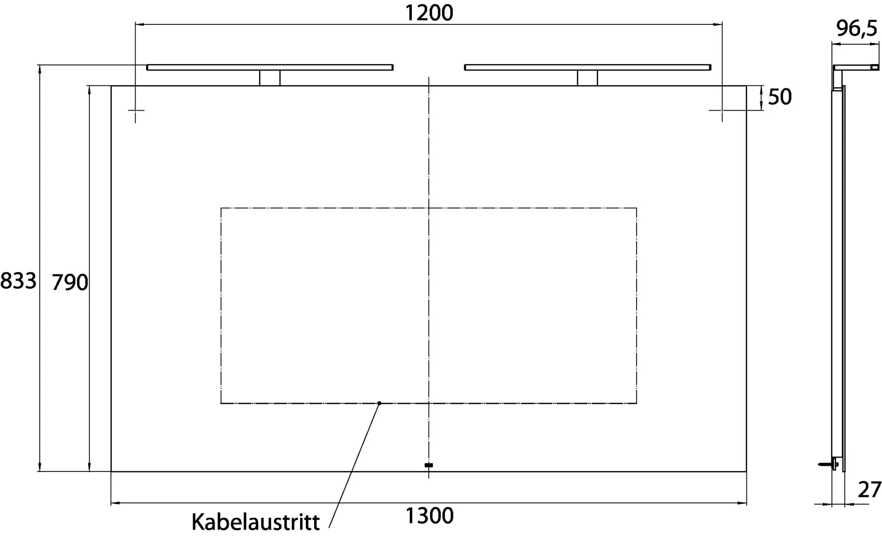 emco Lichtspiegel „mee“ 130 × 83,3 cm