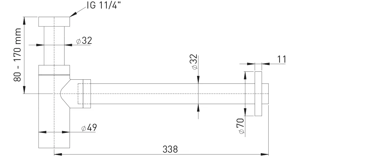 Design-Geruchverschluss ABS verchromt 1 1/4″ x 32 mm Abgangsrohr verschraubt Design-Geruchverschluss ABS verchromt 1 1/4″ x 32 mm Abgangsrohr verschraubt