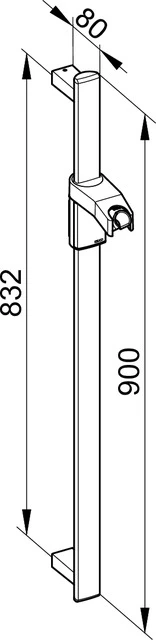 KEUCO Brause-/ Gleitstange „Axess“ in Silber (eloxiert) KEUCO Brause-/ Gleitstange „Axess“ in Silber (eloxiert)