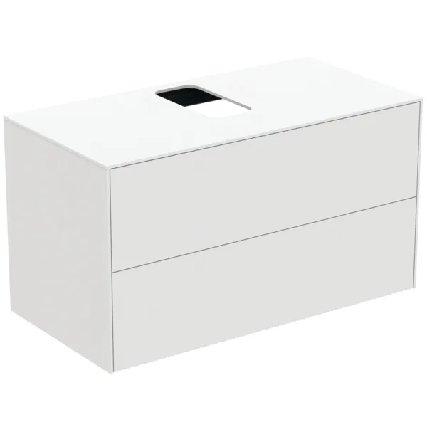 Ideal Standard Waschtischunterschrank Conca, 2 Auszüge, Weiß Ideal Standard Waschtischunterschrank Conca, 2 Auszüge, Weiß