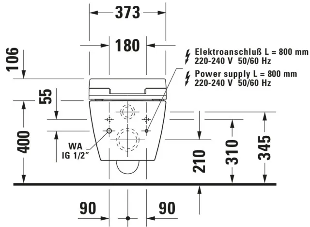 Duravit WC-Sitz mit Unterdusche (elektrisch) „SensoWash® Slim“