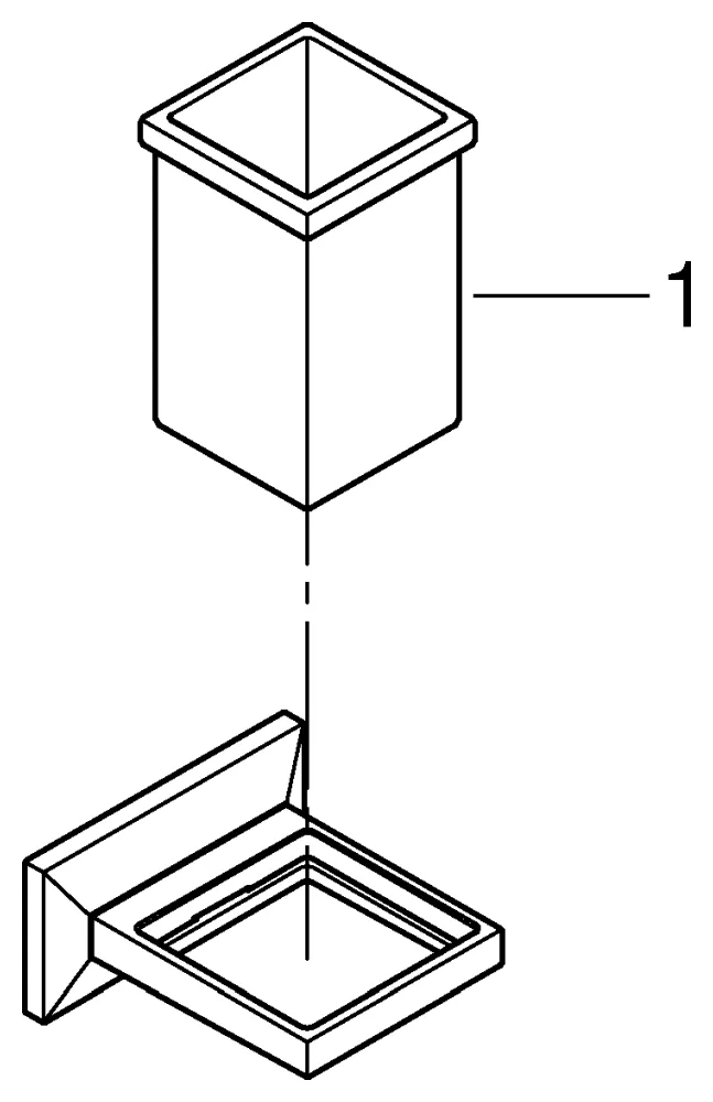 Halter Allure Brilliant 40893, mit Mundspülglas, chrom Halter Allure Brilliant 40893, mit Mundspülglas, chrom