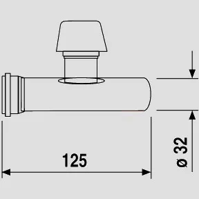 SANIT Verlängerungsrohr mit Muffe und Rohrbelüfter 03.090.00..0000 SANIT Verlängerungsrohr mit Muffe und Rohrbelüfter 03.090.00..0000