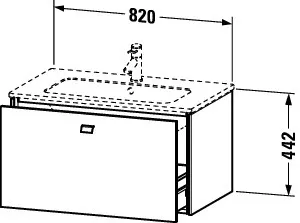 Duravit Waschtischunterschrank wandhängend „Brioso“ 82 × 44,2 × 47,9 cm in Taupe Matt