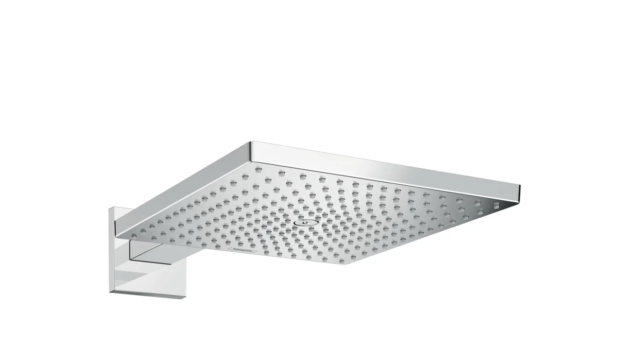 Hansgrohe Raindance E Kopfbrause 300x300 mm, 1 Strahl, Brausearm 390 mm chrom, Wandmontage, DN15, für Durchlauferhitzer geeignet Hansgrohe Raindance E Kopfbrause 300x300 mm, 1 Strahl, Brausearm 390 mm chrom, Wandmontage, DN15, für Durchlauferhitzer geeignet