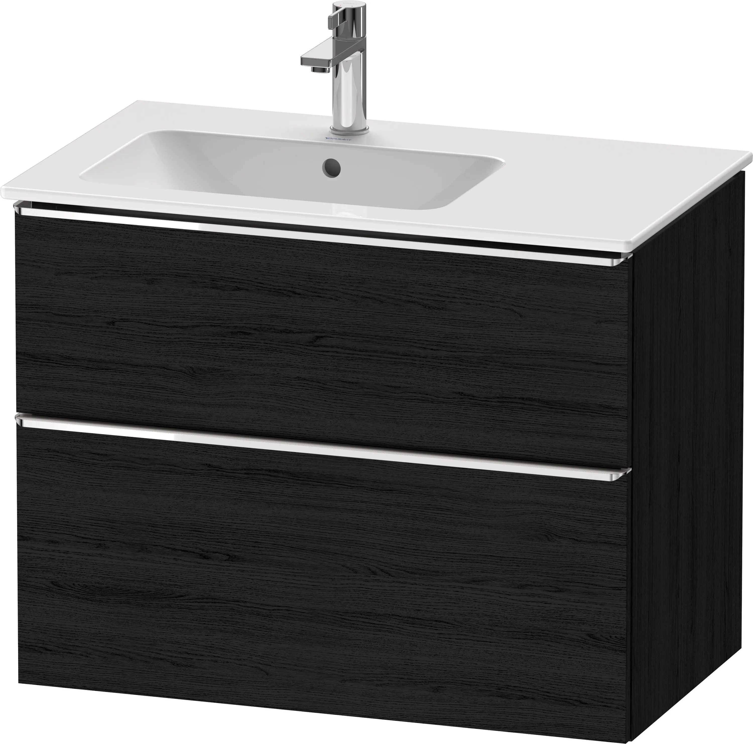 Duravit Waschtischunterschrank wandhängend „D-Neo“ 81 × 62,5 × 46,2 cm Eiche Schwarz