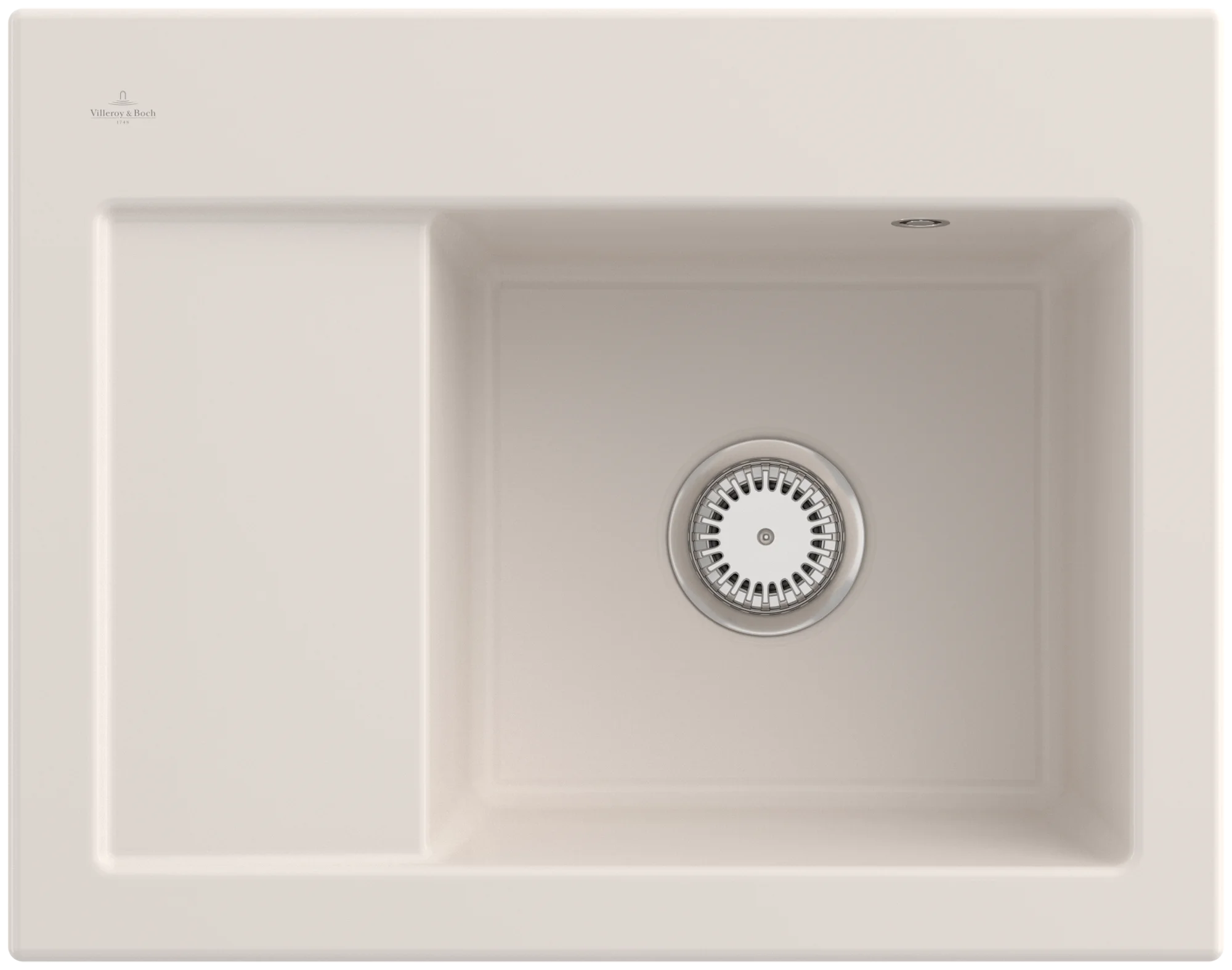 Villeroy & Boch Subway 45 Compact Einbauspüle, 650 x 510 mm, Keramik, Crema CeramicPlus