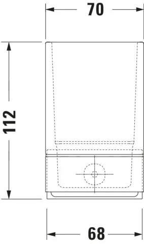 Duravit Glashalter „Karree“ in Befestigung sichtbar Duravit Glashalter „Karree“ in Befestigung sichtbar