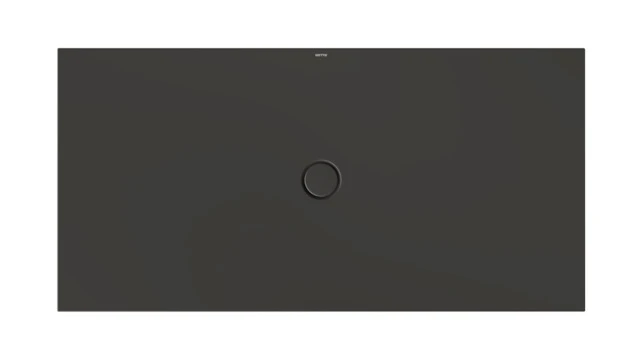 Bette rechteck Duschwanne „BetteFloor“ 1800 × 900 mm mit BetteAntirutsch Pro, ohne Oberflächenveredelung, mit Minimum-Wannenträger, in Anthracite