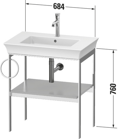 Duravit Konsole „White Tulip“ in Weiß Hochglanz Duravit Konsole „White Tulip“ in Weiß Hochglanz