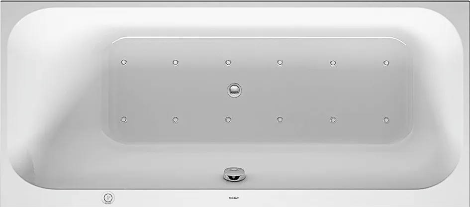 Duravit Whirlwanne „Happy D.2“ rechteck 1600 × 700 mm mit Air-System, in Weiß Größe: 160 × 70 cm / Rückenschräge: links / Whirlsystem: mit Air-System Duravit Whirlwanne „Happy D.2“ rechteck 1600 × 700 mm mit Air-System, in Weiß Größe: 160 × 70 cm / Rückenschräge: links / Whirlsystem: mit Air-System