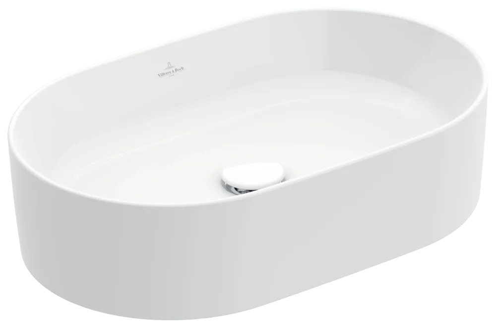 Villeroy & Boch Aufsatzwaschbecken Collaro, oval, 560 x 360 mm, Höhe 145 mm, weiß Alpin