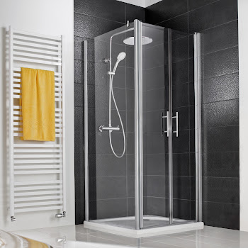 HSK gerahmte Pendeltür „Favorit Nova“ für Seitenwand Glas Linea 01 (80 cm), Profile Weiß, H: 1950 mm HSK gerahmte Pendeltür „Favorit Nova“ für Seitenwand Glas Linea 01 (80 cm), Profile Weiß, H: 1950 mm
