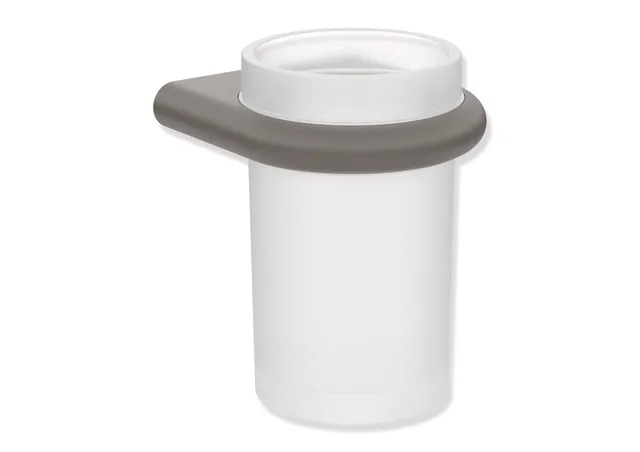 Glasbecher mit Halter, Halter aus Edelstahl, pulverbeschichtet, Becher aus satiniertem Kristallglas, in Farbe DC (Schwarz tiefmatt) Glasbecher mit Halter, Halter aus Edelstahl, pulverbeschichtet, Becher aus satiniertem Kristallglas, in Farbe DC (Schwarz tiefmatt)