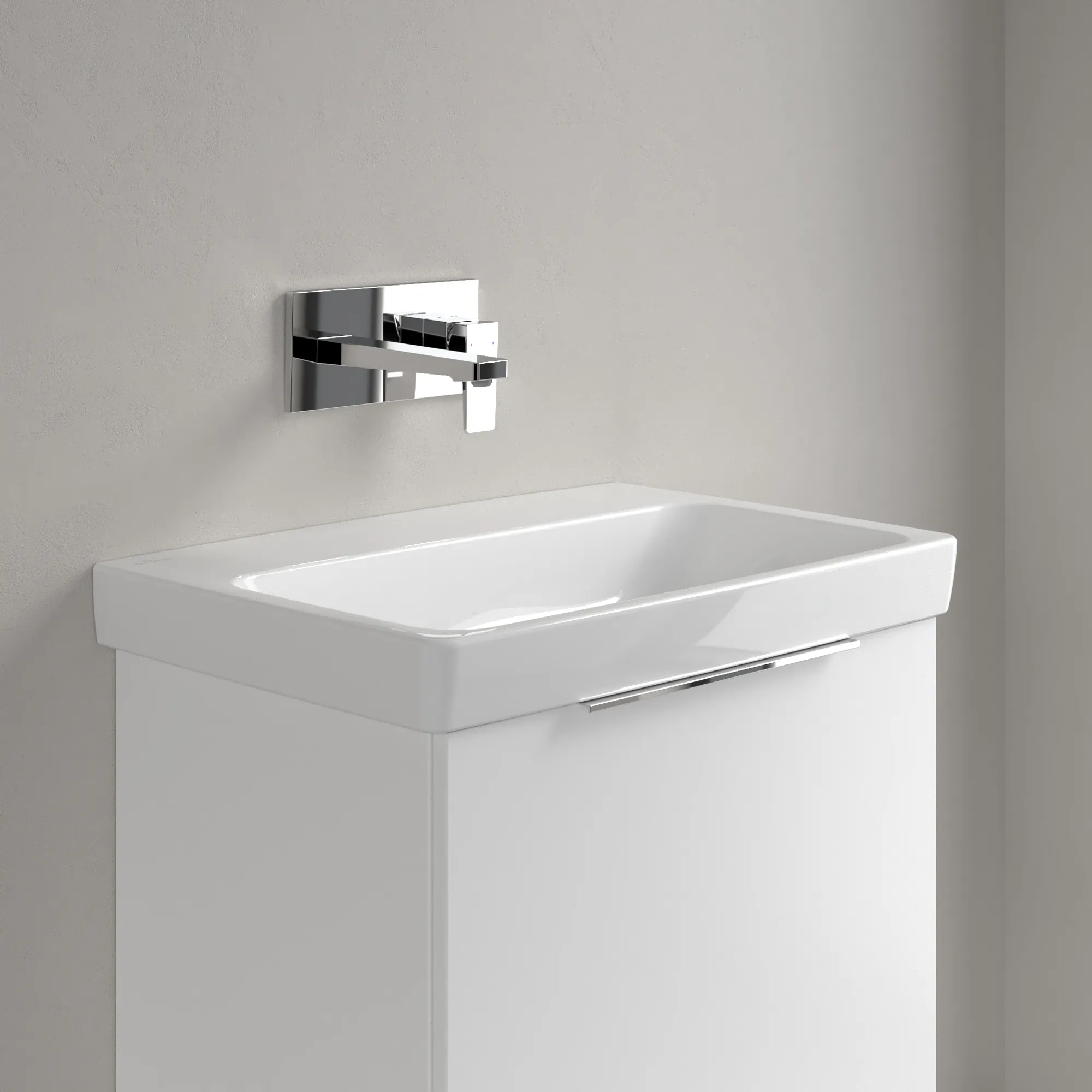 Villeroy & Boch Architectura Wandwaschbecken 4A87KF, 650x445x165mm, weiß Alpin, glänzend, Sanitärkeramik, Wandmontage Villeroy & Boch Architectura Wandwaschbecken 4A87KF, 650x445x165mm, weiß Alpin, glänzend, Sanitärkeramik, Wandmontage