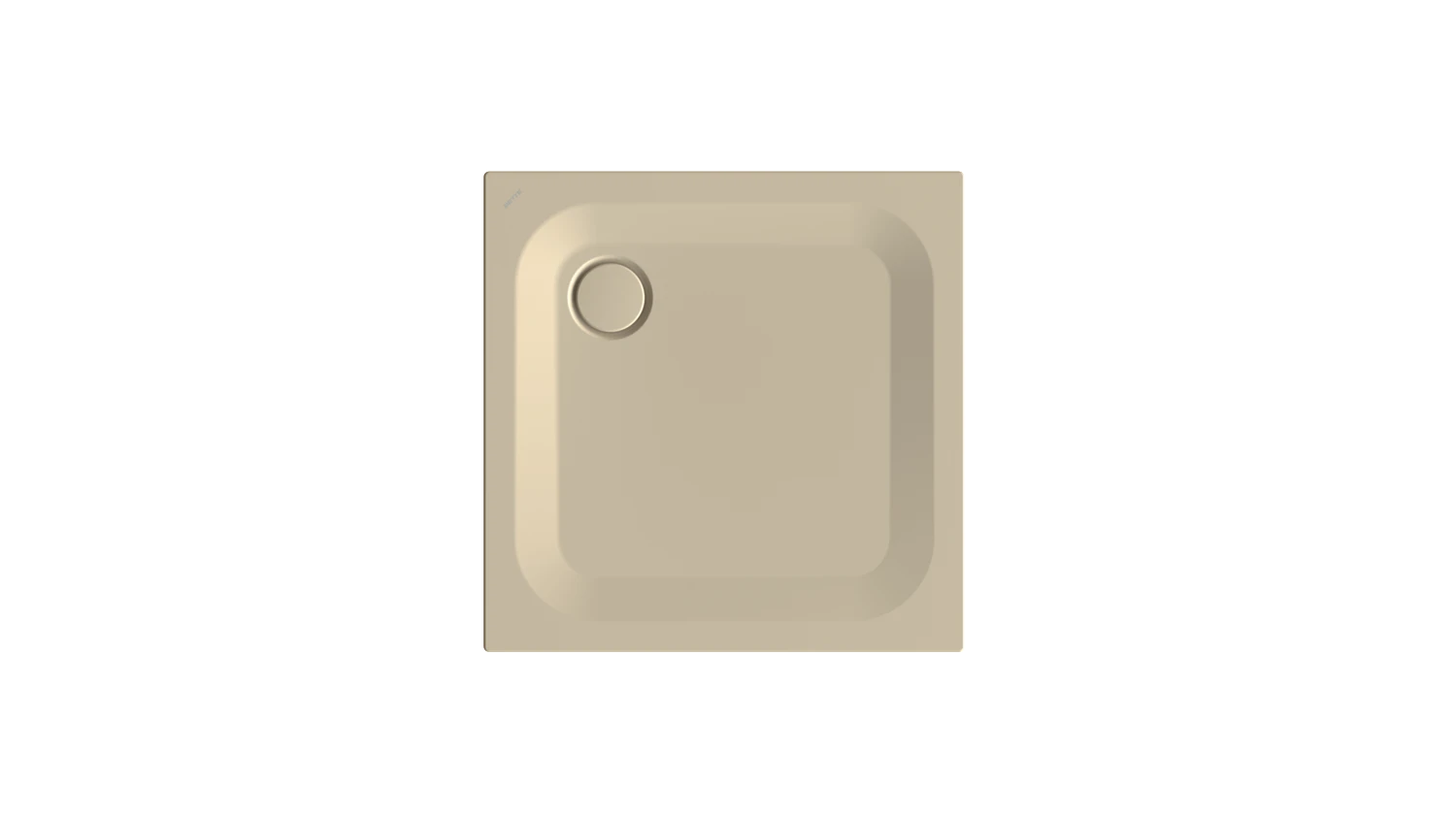 Bette quadrat Duschwanne „BetteUltra“ 800 × 800 mm ohne Oberflächenbeschichtung, ohne Oberflächenveredelung, mit Wannenträger, in Sand