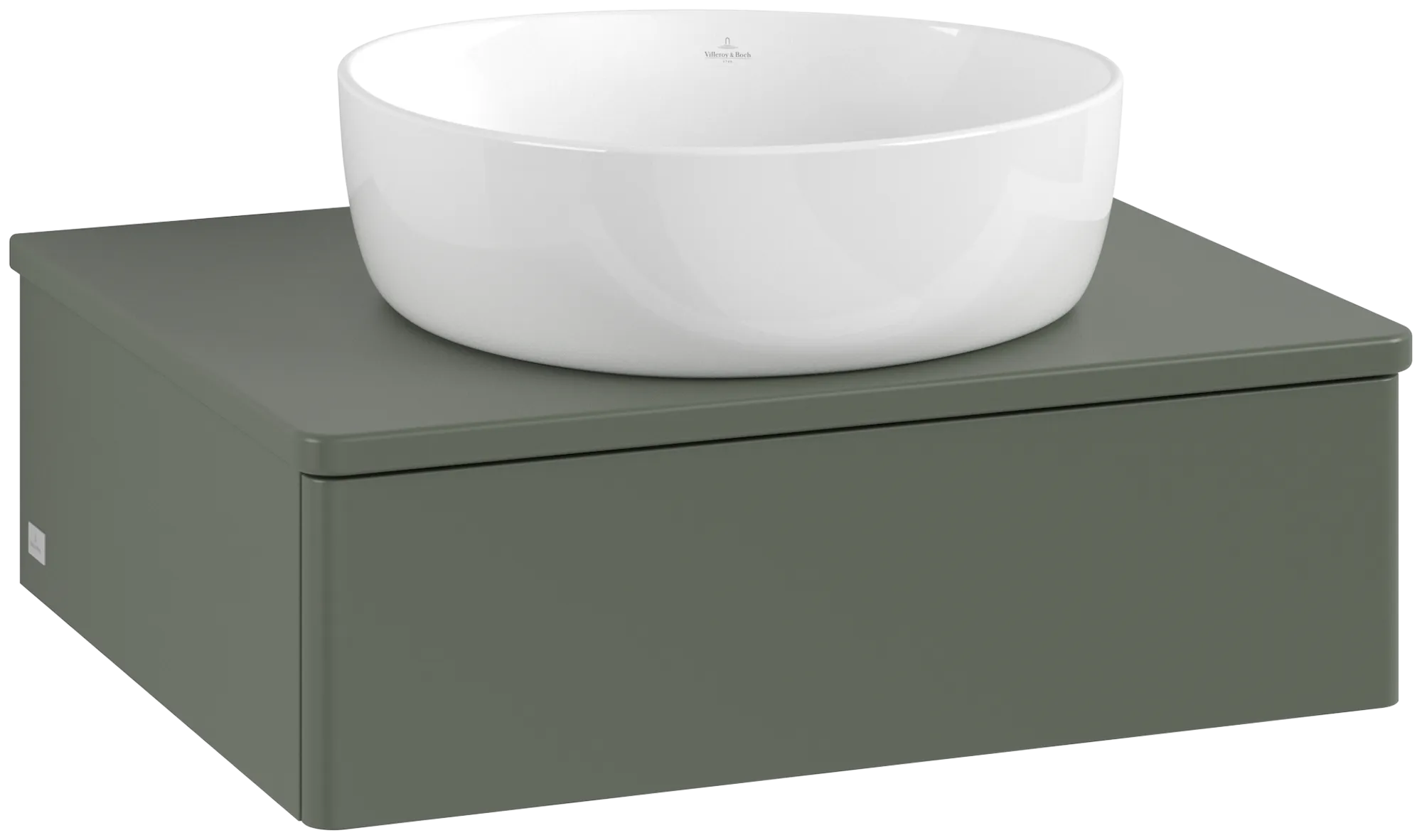 Villeroy & Boch Antao Waschbeckenunterschrank L07_5, 600x190x500 mm, Leaf Green Matt Lacquer