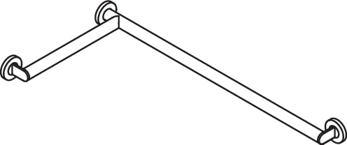 HEWI Haltegriff Ausführung links „System 900“ in Signalweiß matt, Befestigung verdeckt HEWI Haltegriff Ausführung links „System 900“ in Signalweiß matt, Befestigung verdeckt