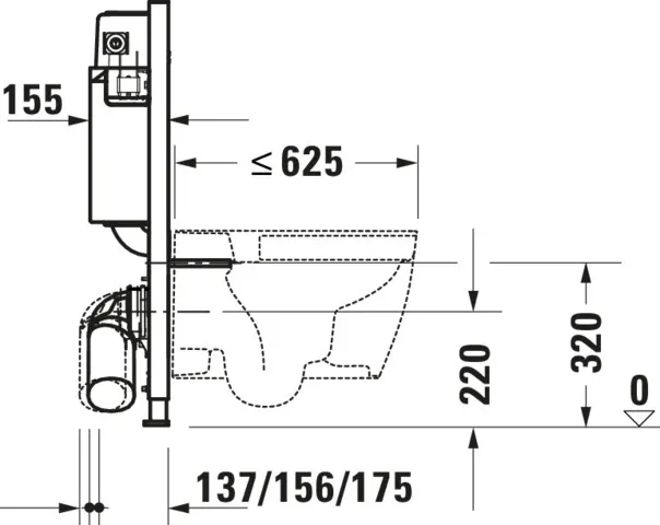 Duravit Vorwand-/Einbauelement für Toilette Installationselement Trockenbau für WC „DuraSystemInstallationselemente“ 84 × 50 cm in Duravit Vorwand-/Einbauelement für Toilette Installationselement Trockenbau für WC „DuraSystemInstallationselemente“ 84 × 50 cm in