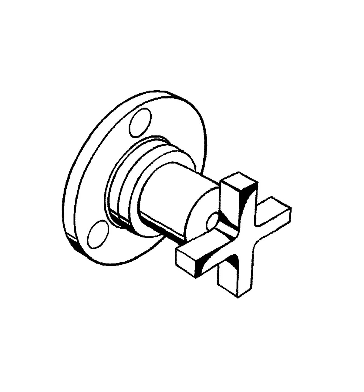 Vierwegeumstellung Axor Citterio F-Set Quattro/Trio mit Kreuzgriff chrom Vierwegeumstellung Axor Citterio F-Set Quattro/Trio mit Kreuzgriff chrom