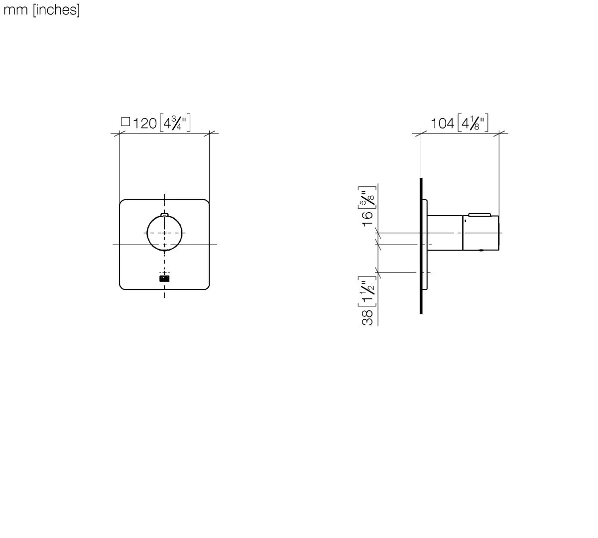 UP-Thermostat ohne Mengenregulierung LULU Chrom 36501710 UP-Thermostat ohne Mengenregulierung LULU Chrom 36501710
