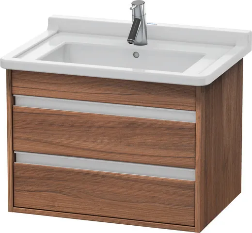 Duravit Waschtischunterschrank wandhängend „Ketho“ 65 × 48 × 45,5 cm Nussbaum Natur