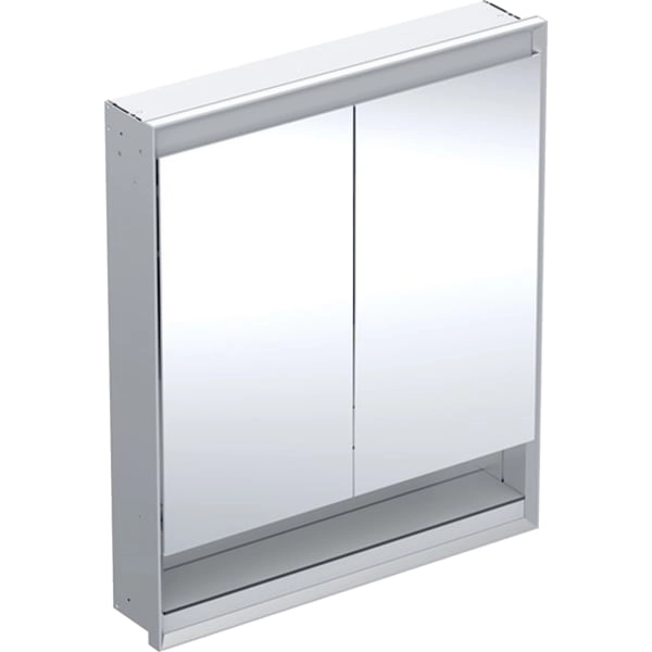 Geberit Spiegelschrank „One“ 75 × 15 cm in Aluminium eloxiert