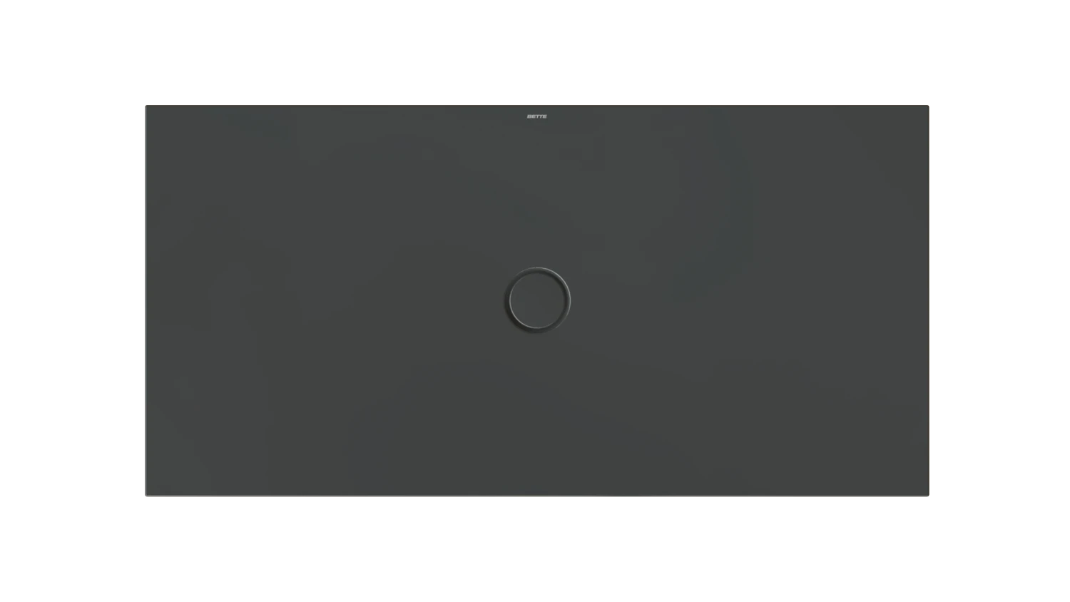 Bette rechteck Duschwanne „BetteFloor“ 1600 × 800 mm ohne Oberflächenbeschichtung, ohne Oberflächenveredelung, ohne Wannenträger, in Schwarz
