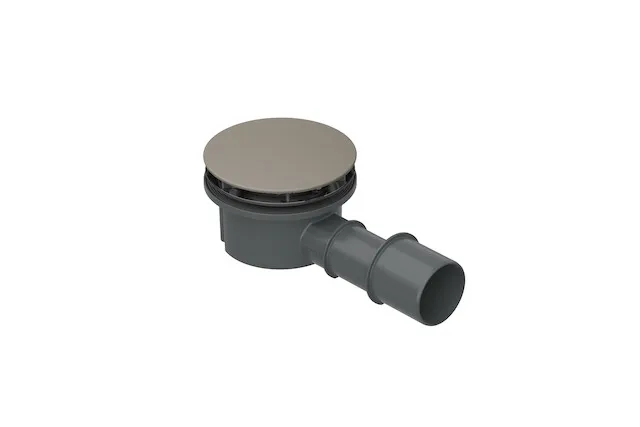 Bette Ablaufgarnitur BetteCompact+ Cashmere, seitlich, 0,5 l/s, Ab- und Überlauf, Duschwanne/Duschfläche, 225x115x85 mm, Kunststoff