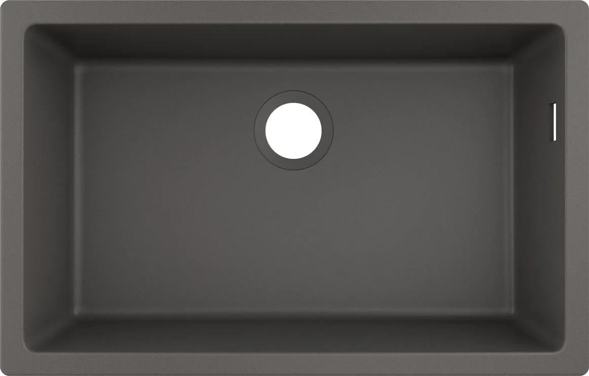 Hansgrohe S51 Unterbauspüle 660 Steingrau, 80 cm Unterschrank, 658 x 398 mm Ausschnitt, 7 mm Wandstärke Hansgrohe S51 Unterbauspüle 660 Steingrau, 80 cm Unterschrank, 658 x 398 mm Ausschnitt, 7 mm Wandstärke
