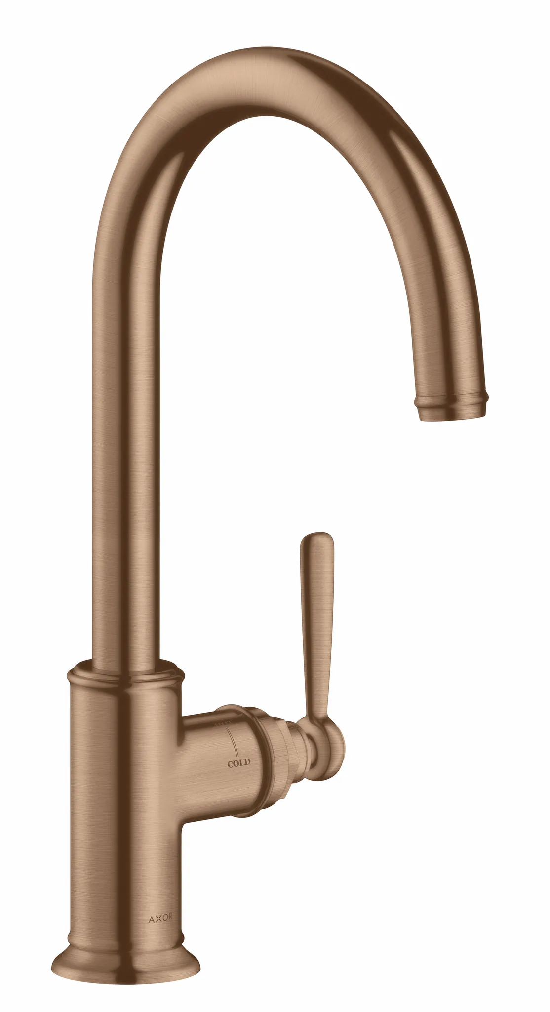 Hansgrohe AXOR Montreux Einhebel-Küchenmischer 260 mit Schwenkauslauf, Brushed Red Gold