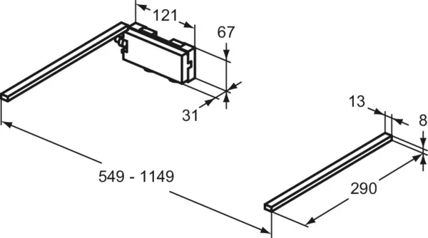 Ideal Standard Schubladenleuchte Finesse für 44cm tiefe Unterschränke, 4000 Kelvin Ideal Standard Schubladenleuchte Finesse für 44cm tiefe Unterschränke, 4000 Kelvin